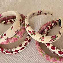 4pcs Floral Headbands, Vintage Fabric Headpieces, Elegant Headwear, 2025 New Arrival