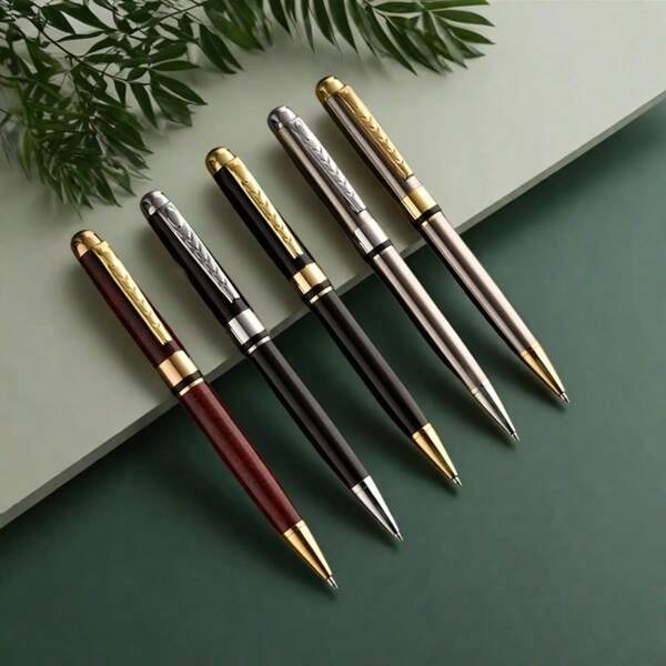 A High-End Titanium Business Signature Pen, A Premium Metal Ballpoint Pen, A CEO Business Office Administrative Gift Pen, With A 0.5mm Nib For Smooth Writing And Replaceable Reflexes Back To School