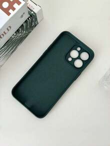 Ốp điện thoại silicon màu trơn, chống sốc, chống bám vân tay, tương thích với Apple và Honor, quà tặng mùa xuân. - Màu xanh lá cây đậm - Xem 7