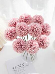 2 pièces/5 pièces Boule artificielle, Chrysanthème, Boule brodée, Décoration de mariage, Vase de maison, Décoration, Salle à manger, Salon, Chambre à coucher, Arrangement floral de table de chevet, Fleur tenue par la mariée, Fleur de poignet, Matériau de fleur de poitrine, Matériau de décoration de fête d'anniversaire, Cadeaux de la Saint-Valentin du Nouvel An, Décoration d'automne