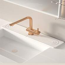 1pc Kitchen Faucet Mat - Diatomite Splash Guard For Sink, Quick-Drying Water Absorbing Stone Tray For Kitchen Sink Bathroom Bath Tub Quick Dry Non-Slip Easy To Clean