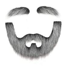 1pc Fake Beard Mustache For Men, Gentleman Eyebrow Beard Costume Party Decoration Prop - Multicolor - View 10