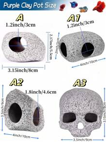 Aquarium Hidden Rock Caves, Betta Fish Tank Accessories Hiding Place Decorations, Betta Fish Toy Tunnel Fish Holes, Ceramic And Glass Container Accessories, Suitable For: Breeding, Playing And Resting Of Aquatic Pets