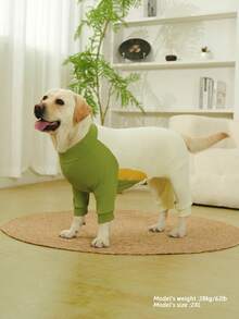 Pet ,Dog Clothes, Dog , Dog Pajamas, Big Dog , Large Dog Pajamas, Anti Licking, Small Dog Pajamas,Post Surgery Recovery Dog Clothes, Large Dog Jammies, Long Sleeve Prevent Shedding, Doggy Air Conditioner Suit, Recovery Suit For Large Medium Bodysuit Dogs, Suitable For 10 - 120 Pounds, Pet Summer Dreathable Costume, Extra-Large Elasticity - Green - View 6