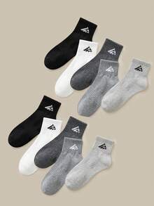 5双/10双男女休闲短款运动袜，轻薄时尚，夏季百搭 - 彩色 - 查看 5