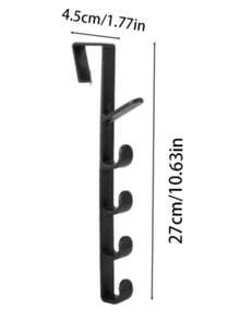 3/1pcs 5-Tier Vertical Hanging Hooks For Over-The-Door, Closet, Bathroom, For Storing Bags, Hats, Clothes, Ties, Towels, Bathrobes, Loofah