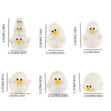 6pcs Random Style Cute Duck Car Decorations - High-Grade Resin Dashboard Decor, Adds A Fashionable Feel To The Interior