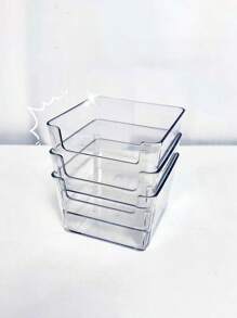 1 قطعة صندوق تخزين درج شفاف لتنظيم مكتبك - لصناديق تقسيم صغيرة - اجمع وطابق - صنف وفرز صناديق العودة إلى المدرسة