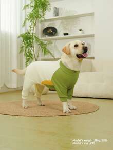 Pet ,Dog Clothes, Dog , Dog Pajamas, Big Dog , Large Dog Pajamas, Anti Licking, Small Dog Pajamas,Post Surgery Recovery Dog Clothes, Large Dog Jammies, Long Sleeve Prevent Shedding, Doggy Air Conditioner Suit, Recovery Suit For Large Medium Bodysuit Dogs, Suitable For 10 - 120 Pounds, Pet Summer Dreathable Costume, Extra-Large Elasticity - Green - View 4