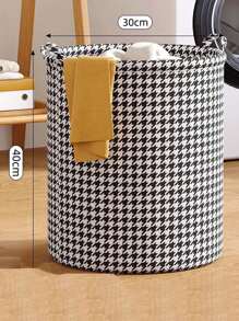 Cesta de lavandería de gran capacidad para el almacenamiento decorativo de ropa sucia, juguetes y mantas en el baño, la habitación del bebé y la sala de estar, con un estampado pata de gallo para decorar la habitación, ideal para decoración otoñal, dormitorio, Navidad y regalos de vacaciones, accesorios de viaje de verano y vuelta al cole