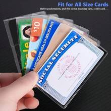5pc Classic PVC Waterproof Card Protective Case, Soft Clear Storage Bag For Social Security/Medicare/Credit Card Wallet