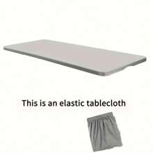 BRISCOES HOMEWARE Stretchable Polyester Tablecloth - Washable, Wrinkle-Resistant Rectangular Cover For Dining & Kitchen Parties