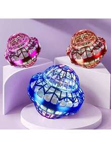 1 件可旋转 UFO 智能悬浮球、魔术旋转飞盘、手指陀螺夜光魔术飞行盘、未来派新奇礼物 - 飛行球 - 查看 8