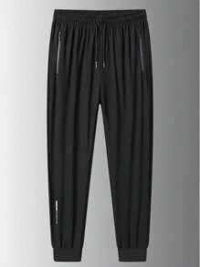 Men's Lightweight Stretchy Breathable Athletic Casual Pants, Quick Dry Icefil