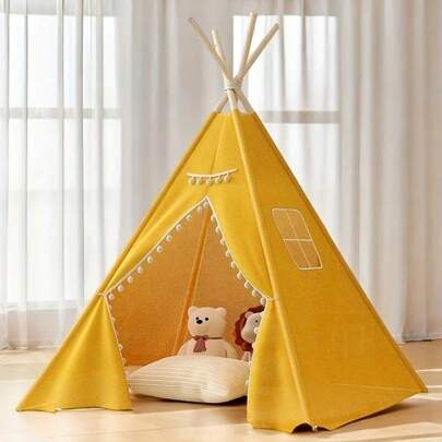 Portable Kids Tent, DIY Children's Playhouse, Baby Room Decor, Children's Canvas, Wigwam, Kids Mini Beach Tent, Gift For Boys And Girls