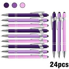 6/24pcs Gorgeous & Elegant Metal Ball Pens, Smooth Touchscreen Writing, Student/Office Supplies, Holiday Gift, Back To School Season, Black Ink - Multicolor - View 14