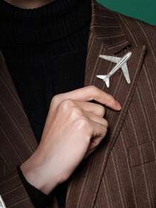 Modna Broszka Samolotowa, Duża Ozdoba Na Klapę Męskiego Garnituru, Pomysł Na Prezent Na Dzień Ojca
