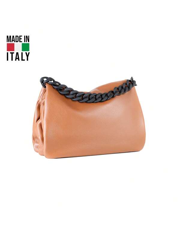 **CADENA GRATIS** Embrague cruzado multiusos de mujer hecho en Italia de CUERO ITALIANO GENUINO DE PRIMERA CALIDAD