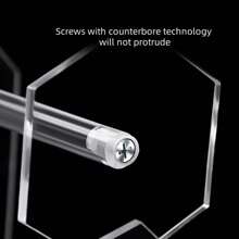 1pc Classic Acrylic Display Stand, 3/4/7 Tier Mini Figure Display Cabinet, Octagon/Round Product Holder, Suitable For Action Figures, Cosmetics, Perfumes, Statues, Jewelry, Collectibles - Standalone