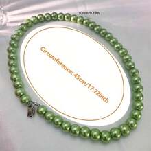 1/2 Pieces Of Peacock Green Freshwater Pearl Necklace - The Perfect Gift For Girlfriends, Wives, Mothers And Friends - Perfect For Parties, Banquets And Business Events, Shiny, Natural,Mother's Day