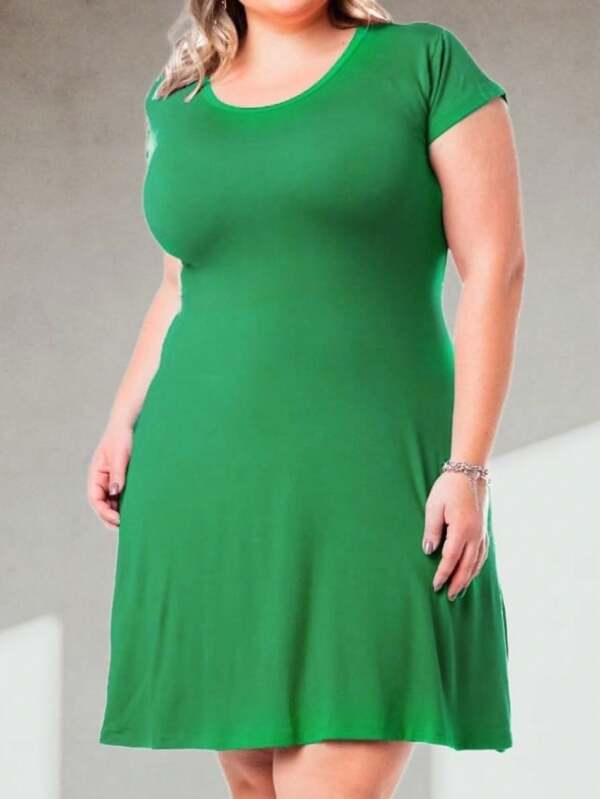 Vestido Manguinha Liso