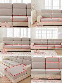 1 Vỏ đệm ghế sofa co giãn, Vỏ bọc ghế sofa chống trượt bằng vải nhung 4 mùa, Bảo vệ toàn diện cho ghế sofa, Có thể giặt bằng máy, Kết cấu màu xám nhạt, Phù hợp với ghế sofa hình chữ L và ghế sofa 1/2/3/4 chỗ ngồi, Thân thiện với thú cưng - Màu xám trăng - Xem 5