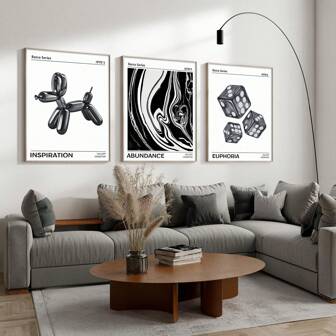 Set Of 3 Gallery Wall Art Canvas Paintings,Fashionable Wall Art,Retro Abstract Aura Gradient Poster,Preppy Home Decor,Retro Wall Art Gifts For Her Canvas Painting Holiday & Birthday Gift, Office Decoration Arranged Artwork Optional Frame ,Wall Art With Frame