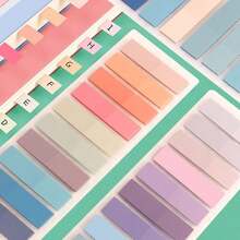 6400 件书籍注释标签、用于注释的粘性书籍标签、用于活页夹的莫兰迪便签、页面标记、多色可写和可重新定位的注释用品 - 彩色 - 查看 2