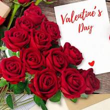 20 件人造玫瑰，深红色玫瑰人造花假玫瑰用于装饰 DIY 婚礼花束中心装饰、新娘送礼会派对情人节装饰、婴儿送礼会装饰、家居装饰户外室内装饰 - 紅色 - 查看 2
