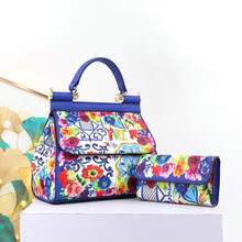 Luxury Lady Handbags For Suit And Many Color Beautiful Printing Bag Color Graffiti Female Bag Texture Handbag Super Product Designer Bag For Women 29 Cm Fashion Flowers, Pastoral, Poker, Cartoon, Oil Painting, Such As Rich Printing Shoulder Bag, Household, Travel, Vacation, Business Preferred Personalized Female Bag Four Seasons - Violet Purple - View 5