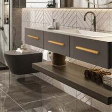 Maniglie per mobili in nero e dorato, pomelli per armadi e guardaroba, in alluminio massiccio, lunghe maniglie per pensili e cassetti di cucina