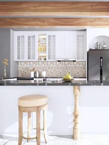 Matte White Waterproof And Oil-Resistant PVC Self-Adhesive Film - Wear-Resistant And Heat-Resistant, For Kitchen Backsplash, Countertops, Cabinet Refacing, Holiday And Year-Round Decor DIY Home Renovation, Minimalist Design - White - View 4