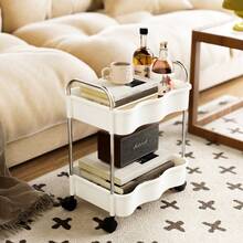 1pc Movable Multi-Tier Storage Rack Trolley With Wheels, For Bedroom, Kitchen, Living Room, Snack Organizer - Multicolor - View 5