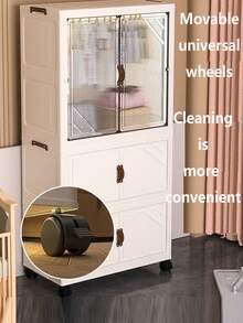 5/4/3/2/1 Layer Simple Wardrobe, Home Bedroom Use, No Installation Required, Children/Baby Clothes Armoire, Foldable Clothes & Quilt Storage Cabinet - Color Mixing - View 10