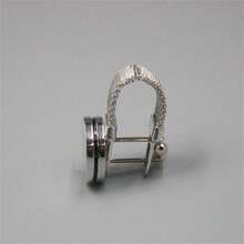 1 Pair Minimalist Geometric Design Copper Cufflinks With Watch Band, Versatile For Daily Wear - Cufflinks and Watch Straps - View 1