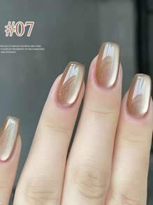 10ml Pink Blue Green Glass Bead Cat Eye Gel Nail Polish 2025 Milk Tea Small Light Bulb Crystal Cat Eye Gel Nail High-Density Glass Bead Cat Eye Spring Summer Nail Art Nail Supplies