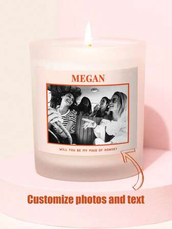 Custom Photo Candle Label Personalized Bridesmaid Proposal Candle Label Custom Photo Gift Anniversary Gift 2025 New Year Gift For Couple Anniversary Gift Custom Photo Wine Label Newly Engaged Couple Wine Label(Only Label)