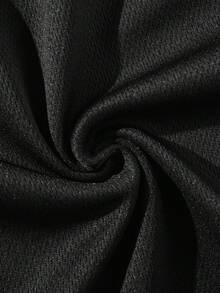 男士网眼透气字母印花沙滩短裤，Emo，2000 年代风格 - 黑色 - 查看 3