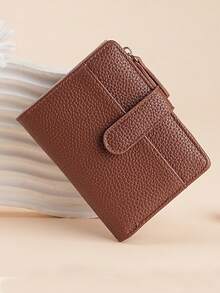 欧美风荔枝纹简约女士钱包高品质优雅双折多卡位拉链零钱包女士钱包迷你钱包钱包小钱包钱包男士钱包真皮可爱钱包