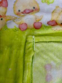 Multi-Purpose Travel Baby Blanket With HD Print - Lime Green - View 3