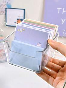 1 قطعة صندوق تخزين درج شفاف لتنظيم مكتبك - لصناديق تقسيم صغيرة - اجمع وطابق - صنف وفرز صناديق العودة إلى المدرسة
