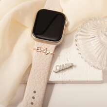 Encantos personalizados con nombre para relojes - Etiquetas con nombre para relojes inteligentes - Brazaletes de reloj personalizados - Brazaletes de reloj con nombre - Joyería de reloj - Regalo para él, oro rosa, plata, oro, elegante, colorido, vintage, sencillo, unisex, casual, lindo, personalizado, único, regalos ideales para él, regalos ideales para ella, ella, novio, novia, papá, mamá, familia, amigos, para aniversarios, para cumpleaños, para graduación, para el baile, para fiestas