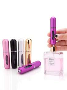 2 pièces Bouteille de parfum rose vif de 5 ml, bouteille de rangement de parfum, bouteille de vaporisateur rechargeable, bouteille de décantation de parfum, petite bouteille réutilisable