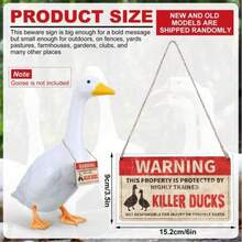 1pc Acrylic Porch Geese Warning Sign, Guard Goose On Duty Sign, Suitable For Yard, Porch, Lawn Decor Accessories, A Great Gift For All Seasons