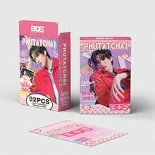 92 张名人照片、60 张照片卡和 32 张贴纸、PEEMWASU 贺卡、AA 泰国双面 LOMO 卡 - 94360-普塔猜 - 查看 3