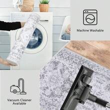 Hallway Runner Non Slip Runner Rugs For Hallway 60x300cm Extra Long Washable Light Grey Vintage Kitchen Hall Carpet Floor Rugs For Entryways Bedroom Laundry - 60x300cm - View 6