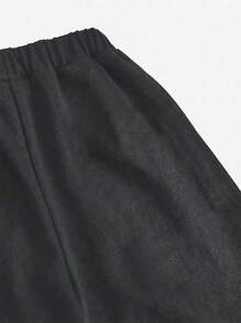 2 pièces Set : T-shirt à manches courtes et short imprimé lettre et palmier pour garçons