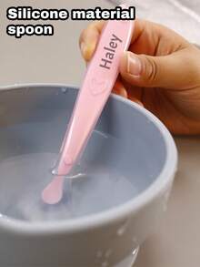 Custom Silicone Spoon For Kids, Personalized Cutlery Set, Custom Name Engraved Spoon Set ,Customizable Name Tableware, Customized Flatware Set ,Anniversary Birthday Halloween Friend Gift, Children's Day Christmas,Wedding Essentials