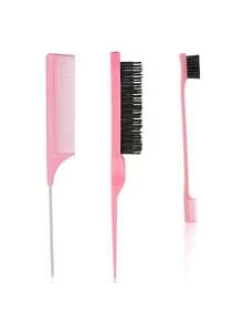 3/5件套黑色美发造型尖尾梳双头梳眉刷化妆美发工具套装美容家居美发配件 - 黑色 - 查看 15