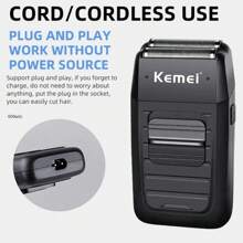 Kemei Kemei KM-1102 Best-Selling Men's Electric Shaver, A Men's Dry And Wet Dual-Use Shaver, USB Rechargeable Shaver, Beard Razor, Facial Care, Bald Head Hair Clipper, Suitable For Daily Use